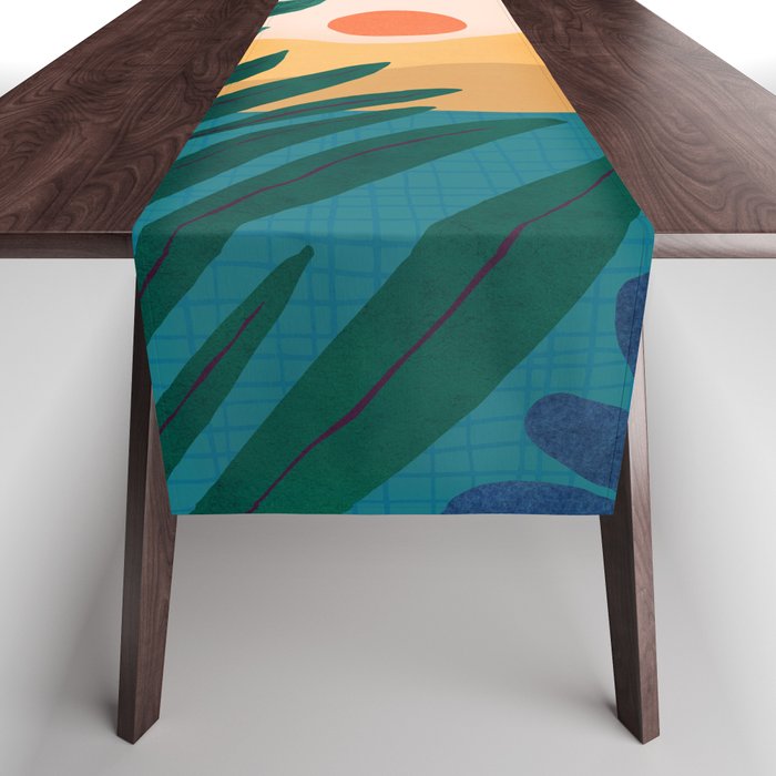 Santa Fe Oasis Desert Landscape with Plants Table Runner Gallery Image 1