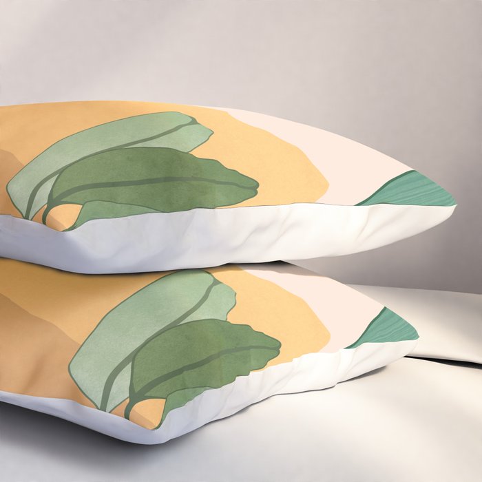 Santa Fe Oasis Desert Landscape with Plants Pillow Sham Gallery Image 3