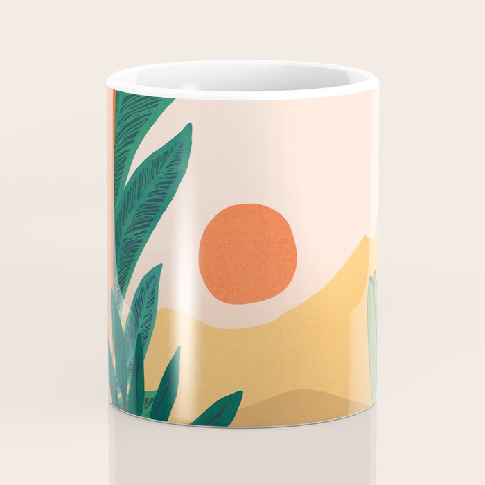 Santa Fe Oasis Desert Landscape with Plants Coffee Mug Gallery Image 4