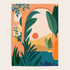 Santa Fe Oasis Desert Landscape with Plants Poster Gallery Image 4