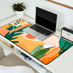 Santa Fe Oasis Desert Landscape with Plants Desk Mat Gallery Image 2