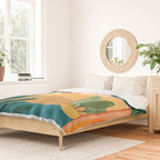 Santa Fe Oasis Desert Landscape with Plants Duvet Cover Gallery Image 2