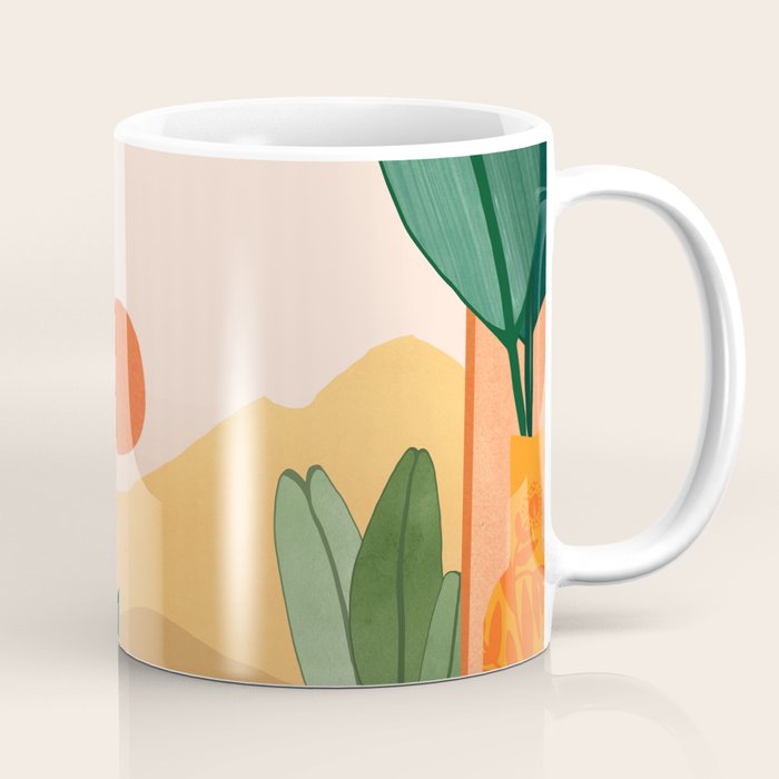 Santa Fe Oasis Desert Landscape with Plants Coffee Mug Gallery Image 1