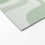 Retro Liquid Swirl Abstract Pattern Sage Welcome Mat Gallery Image 2