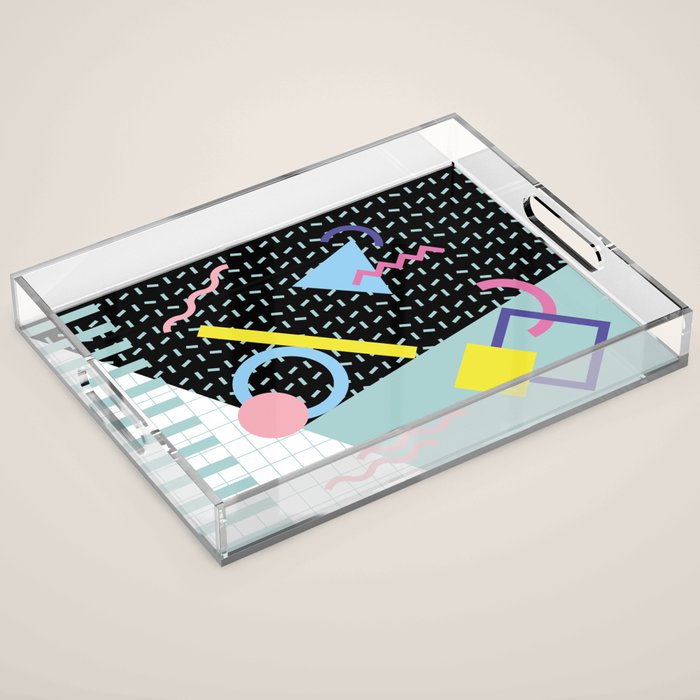 Memphis Pattern 6 - 80s - 90s - Retro Acrylic Tray Gallery Image 1