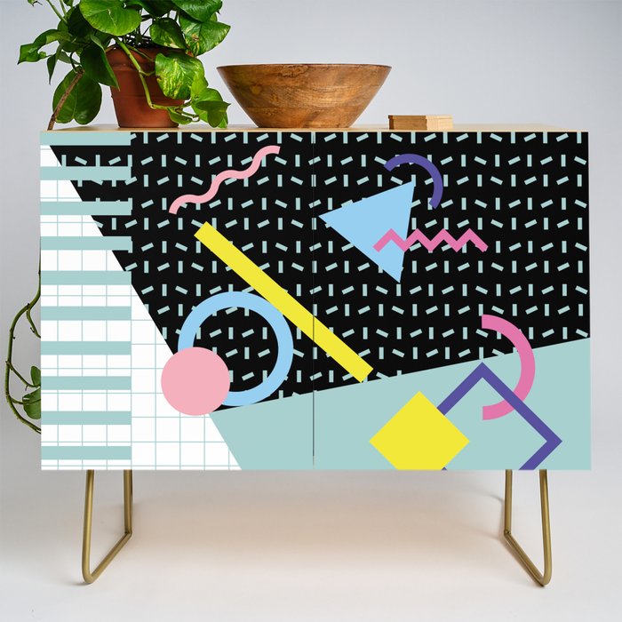 Memphis Pattern 6 - 80s - 90s - Retro Credenza Gallery Image 1