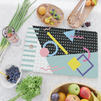 Memphis Pattern 6 - 80s - 90s - Retro Cutting Board Gallery Image 2