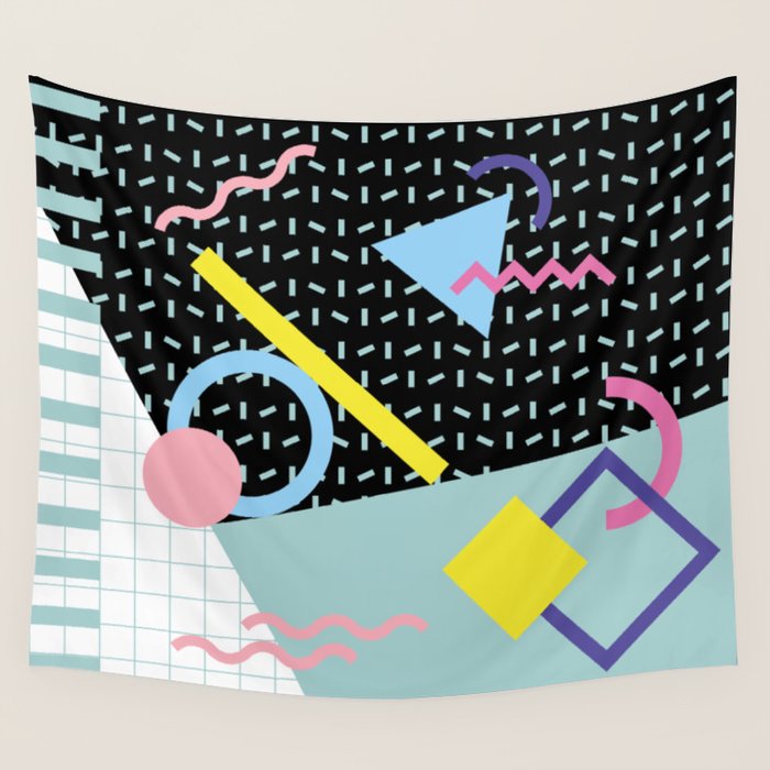 Memphis Pattern 6 - 80s - 90s - Retro Wall Tapestry Gallery Image 1