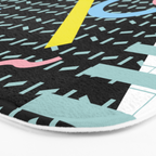 Memphis Pattern 6 - 80s - 90s - Retro Bath Mat Gallery Image 3