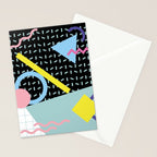 Memphis Pattern 6 - 80s - 90s - Retro Stationery Card Gallery Image 2
