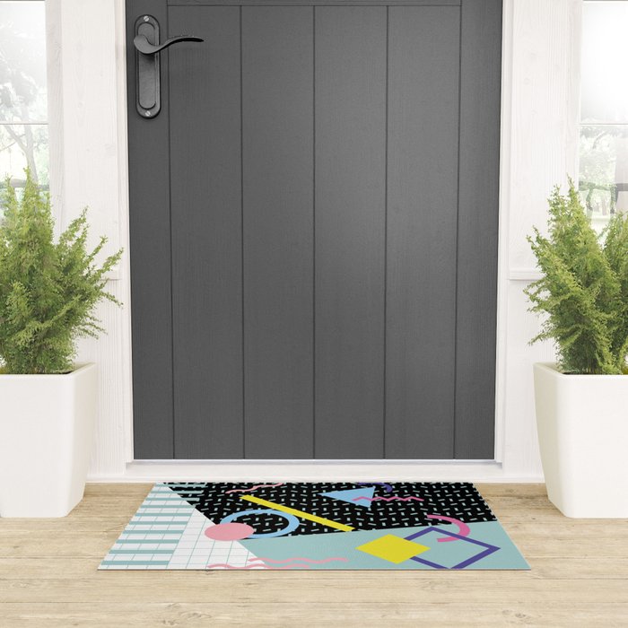 Memphis Pattern 6 - 80s - 90s - Retro Welcome Mat Gallery Image 3