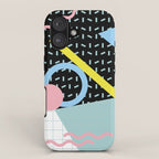 Memphis Pattern 6 - 80s - 90s - Retro iPhone Case Gallery Image 1