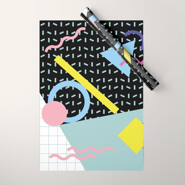 Memphis Pattern 6 - 80s - 90s - Retro Wrapping Paper Gallery Image 1