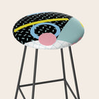 Memphis Pattern 6 - 80s - 90s - Retro Stool Gallery Image 2