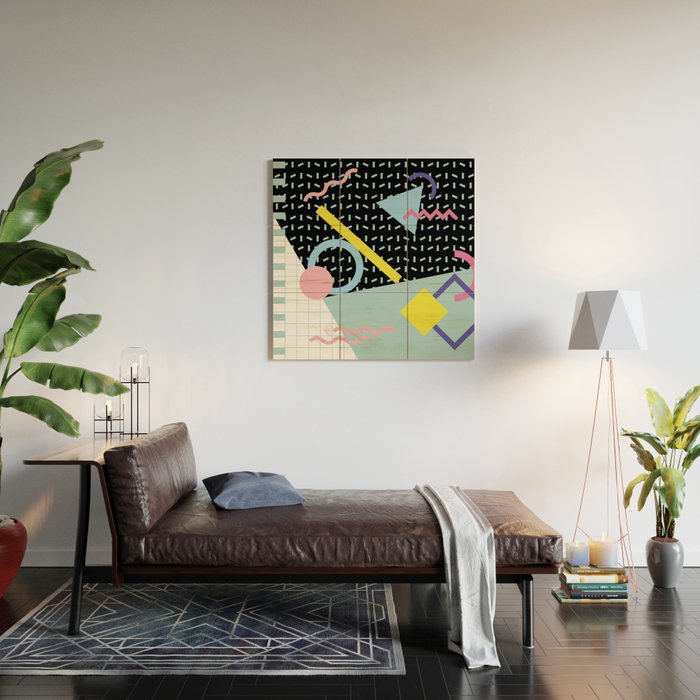 Memphis Pattern 6 - 80s - 90s - Retro Wood Wall Art Gallery Image 2