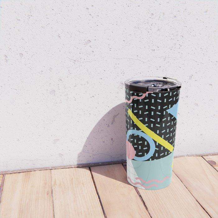 Memphis Pattern 6 - 80s - 90s - Retro Travel Mug Gallery Image 4