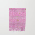 Winter Berries & Pine Branches in Pink & Gold Wall Hanging Gallery Image 1