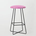 Winter Berries & Pine Branches in Pink & Gold Stool Gallery Image 1