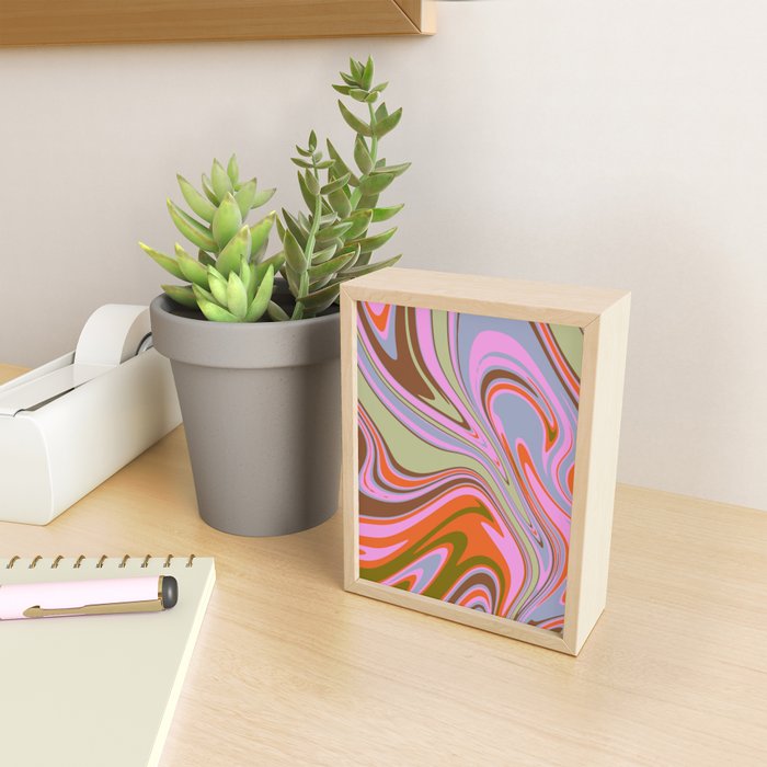 70s Psychedelic Swirl Mini Art Print Gallery Image 2