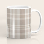 Checkered, Plaid Prints, Warm Brown Coffee Mug Gallery Image 1