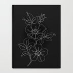 Botanical illustration one line drawing - Rose Black Notebook Gallery Image 4