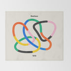 Synchrony: Bauhaus 1919 Exhibition 01 Throw Blanket Gallery Image 2