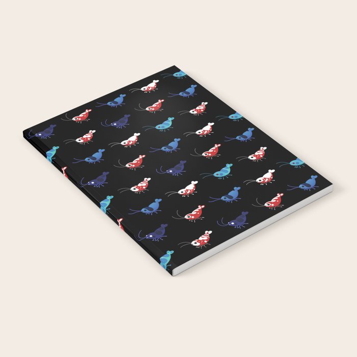 Red and blue shrimp Notebook Gallery Image 1
