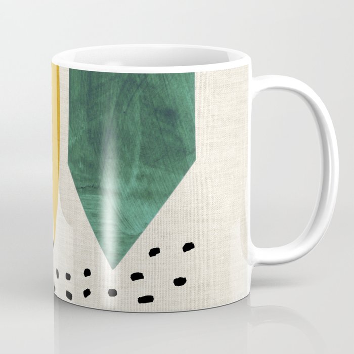 Yellow And Green Shards Coffee Mug Gallery Image 1