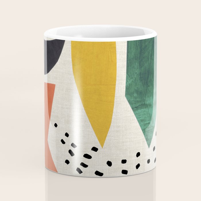 Yellow And Green Shards Coffee Mug Gallery Image 4