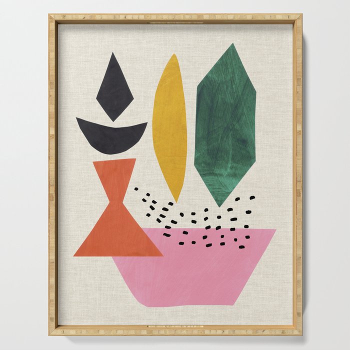 Yellow And Green Shards Serving Tray Gallery Image 1