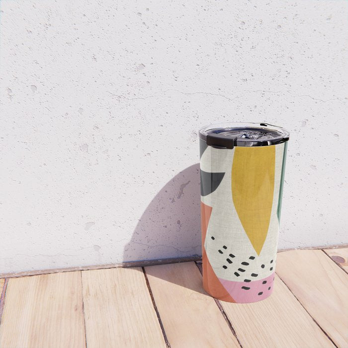 Yellow And Green Shards Travel Mug Gallery Image 4