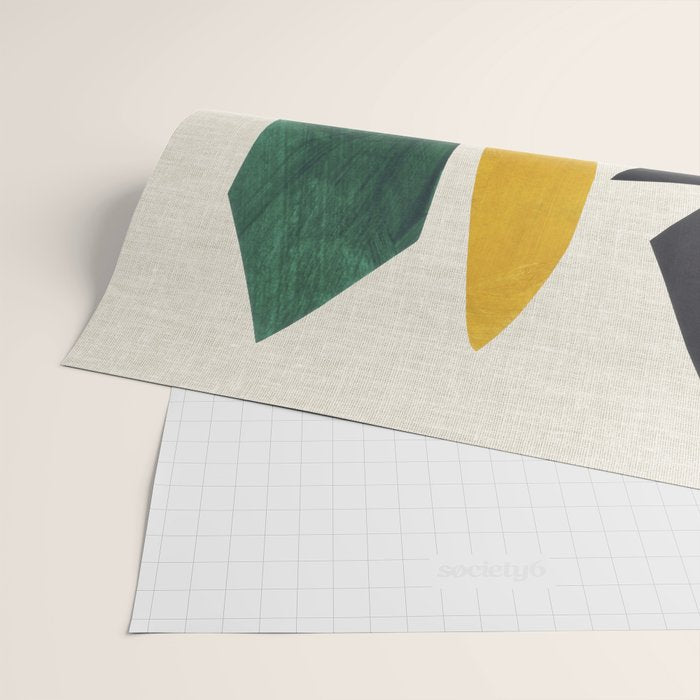 Yellow And Green Shards Wrapping Paper Gallery Image 2