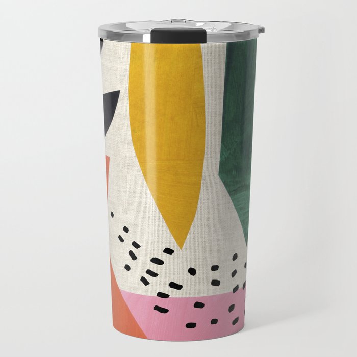 Yellow And Green Shards Travel Mug Gallery Image 1