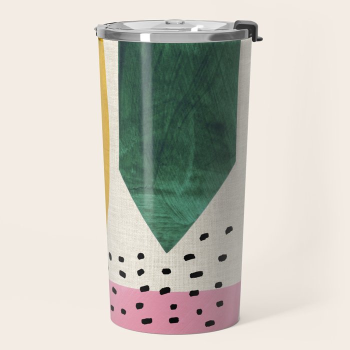 Yellow And Green Shards Travel Mug Gallery Image 2