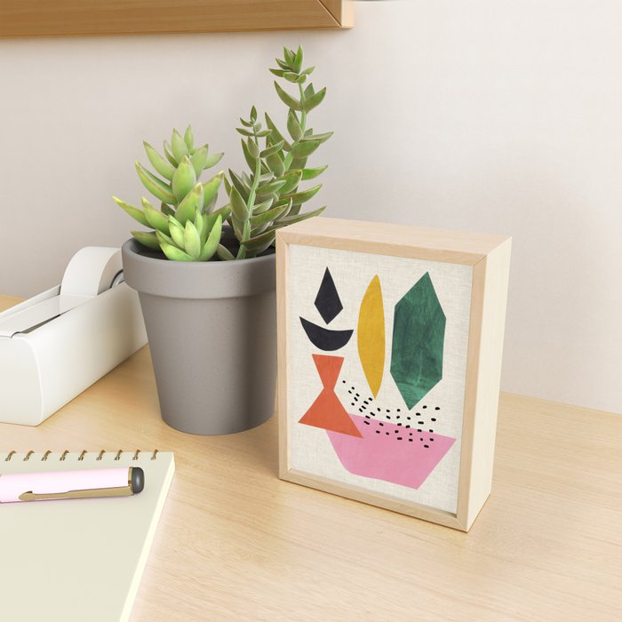 Yellow And Green Shards Mini Art Print Gallery Image 2