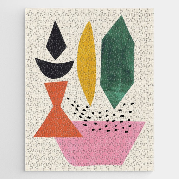 Yellow And Green Shards Jigsaw Puzzle Gallery Image 1