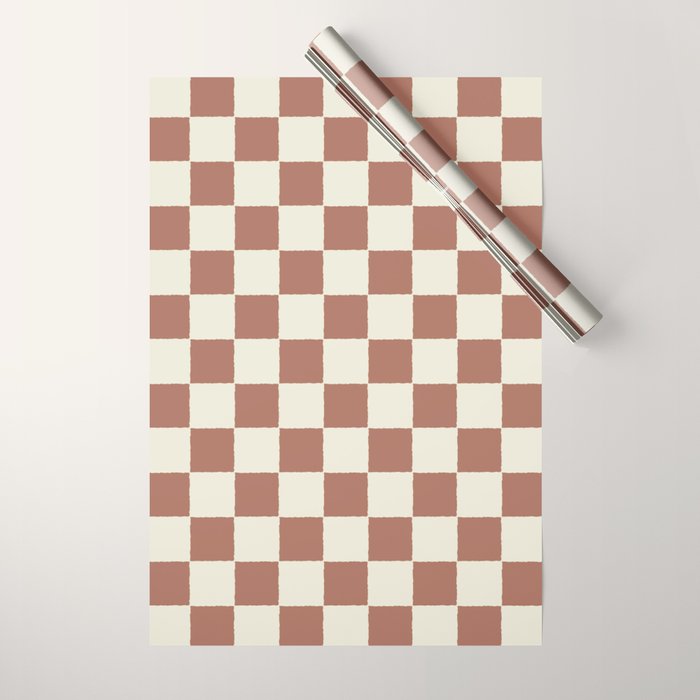 DESERT CHECKER CLAY Wrapping Paper Gallery Image 1