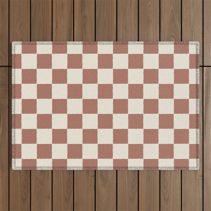 DESERT CHECKER CLAY Outdoor Rug Gallery Image 1