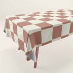 DESERT CHECKER CLAY Tablecloth Gallery Image 1