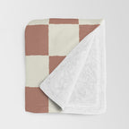 DESERT CHECKER CLAY Throw Blanket Gallery Image 3