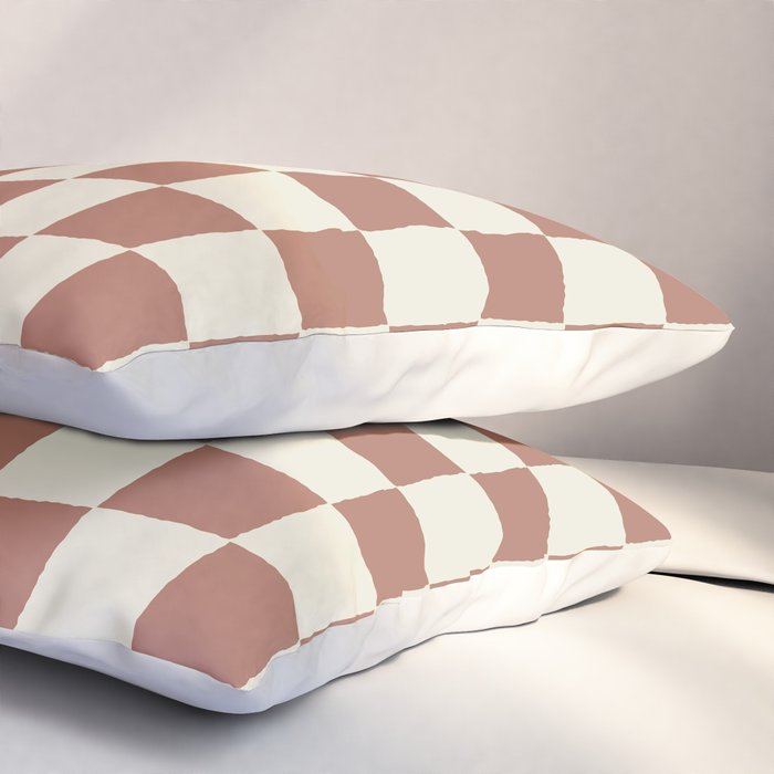 DESERT CHECKER CLAY Pillow Sham Gallery Image 3