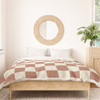 DESERT CHECKER CLAY Duvet Cover Gallery Image 3