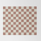 DESERT CHECKER CLAY Throw Blanket Gallery Image 2