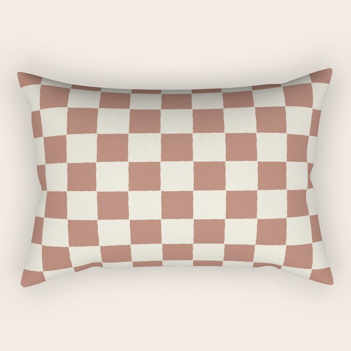 DESERT CHECKER CLAY Rectangular Pillow Gallery Image 1