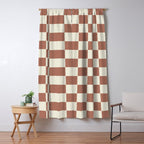 DESERT CHECKER CLAY Window Curtain Gallery Image 5