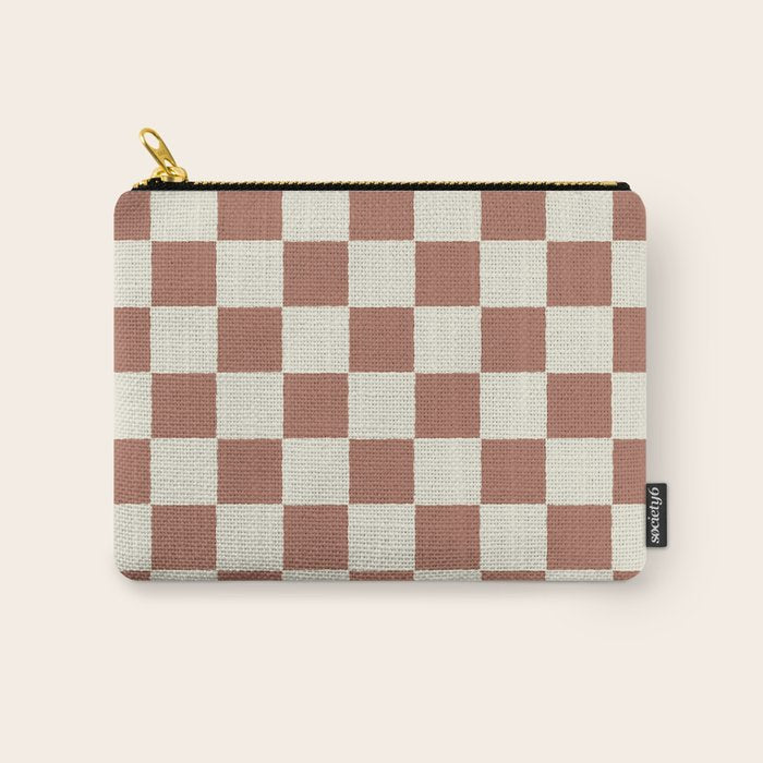 DESERT CHECKER CLAY Carry All Pouch Gallery Image 1