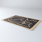 Abstract Line Art Cat 2 Rug Gallery Image 3