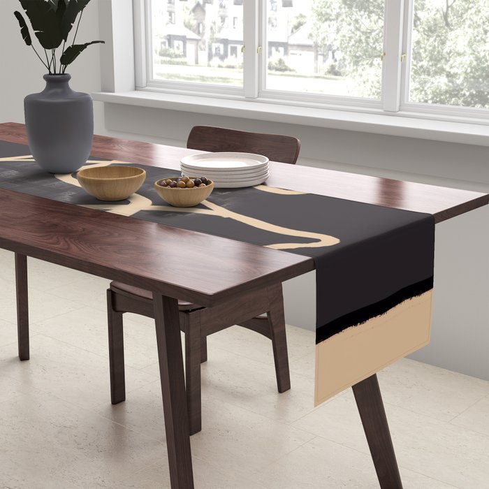 Abstract Line Art Cat 2 Table Runner Gallery Image 2