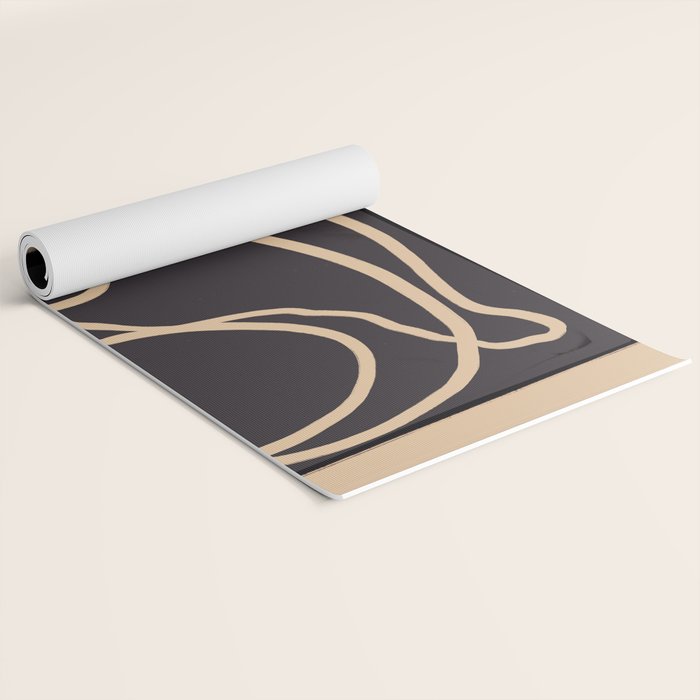 Abstract Line Art Cat 2 Yoga Mat Gallery Image 2