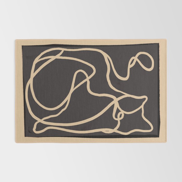 Abstract Line Art Cat 2 Rug Gallery Image 2